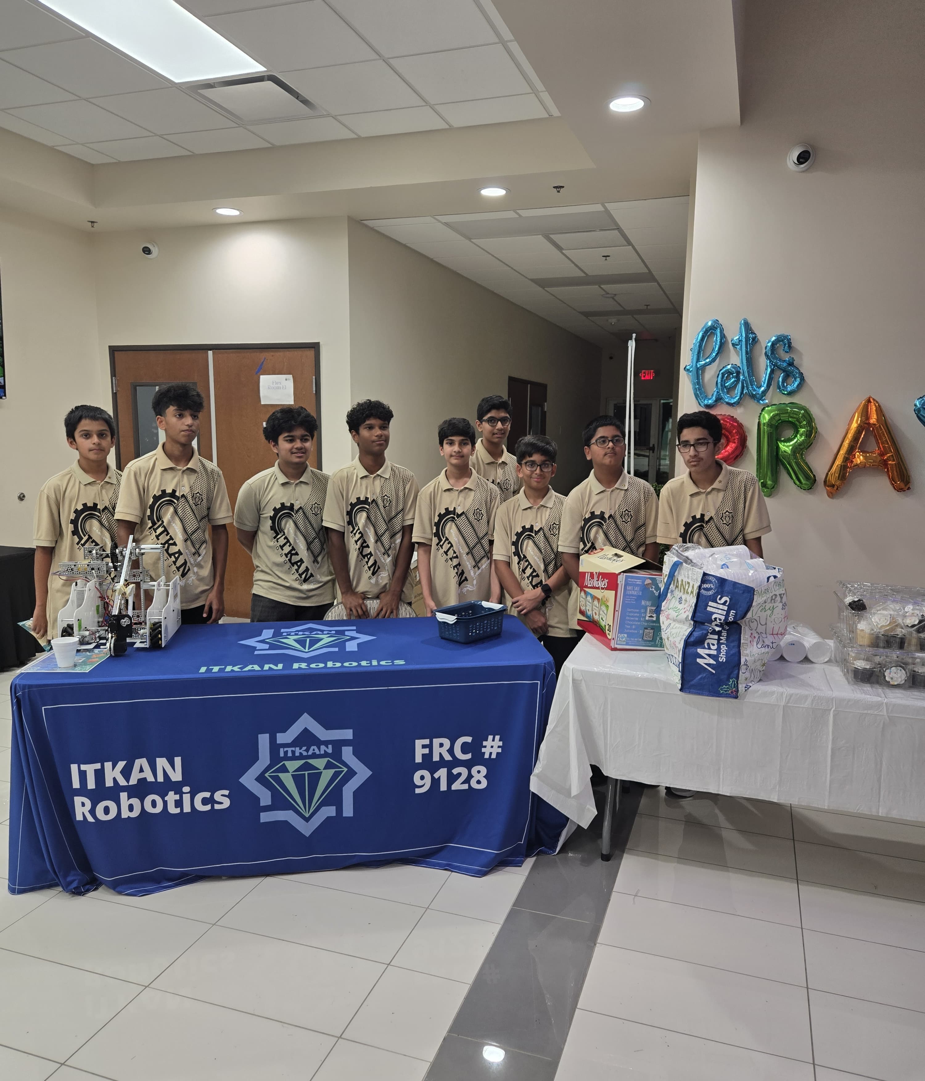 Itkan Rangers bake sale setup at Allen Masjid